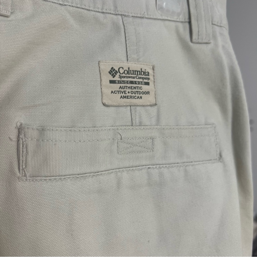 COLUMBIA Men's Classic Tan Pants Cargo Pants Cotton size 32 x 32 - Picture 8 of 9